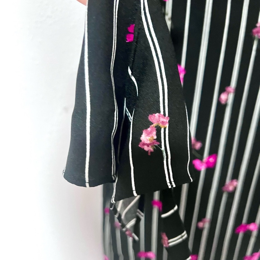 CeCe Black Pink Long Sleeve Sheath Dress - Picture 3 of 8